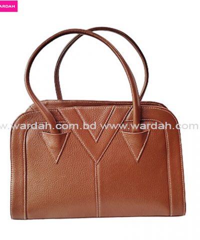 Artistic Design Original Leather Handbag, Sling Bag, Cross body Bag BROWN
